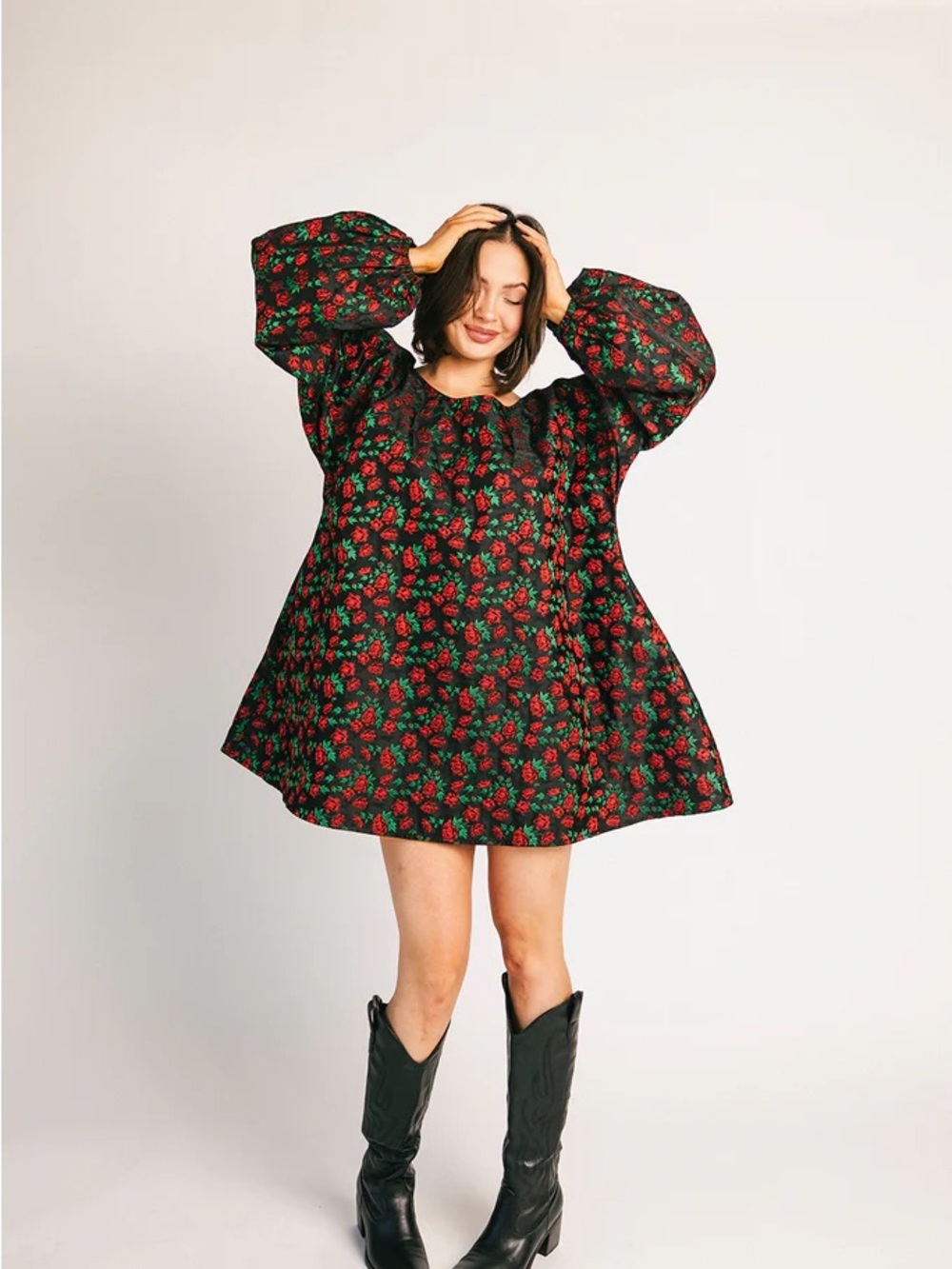 Zoco DEMI DRESS // RED FLORAL *ZOCO EXCLUSIVE*